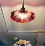 Vintage Bloem Hanglamp Glas E27 Voor Woonkamer, Slaapkamer & Bedside