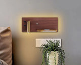 Multifunctionele Wandlamp – LED, USB & Draadloze Oplader, Zwart/Goud/Wit