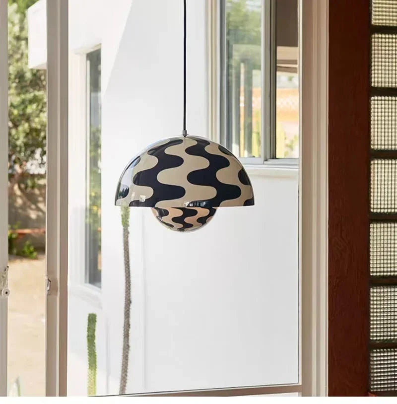 Moderne Nordic Bloemknop Hanglamp – Metaal, LED, E27, Meerdere Kleuren
