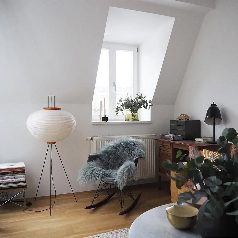 Noguchi Akari Rijstpapier Vloerlamp – Japanse Wabi Sabi Staande Lamp