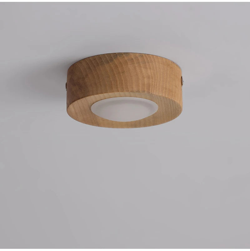 Houten Plafondlamp Walnoot/Essen – LED Spot Ø3-5m² Modern