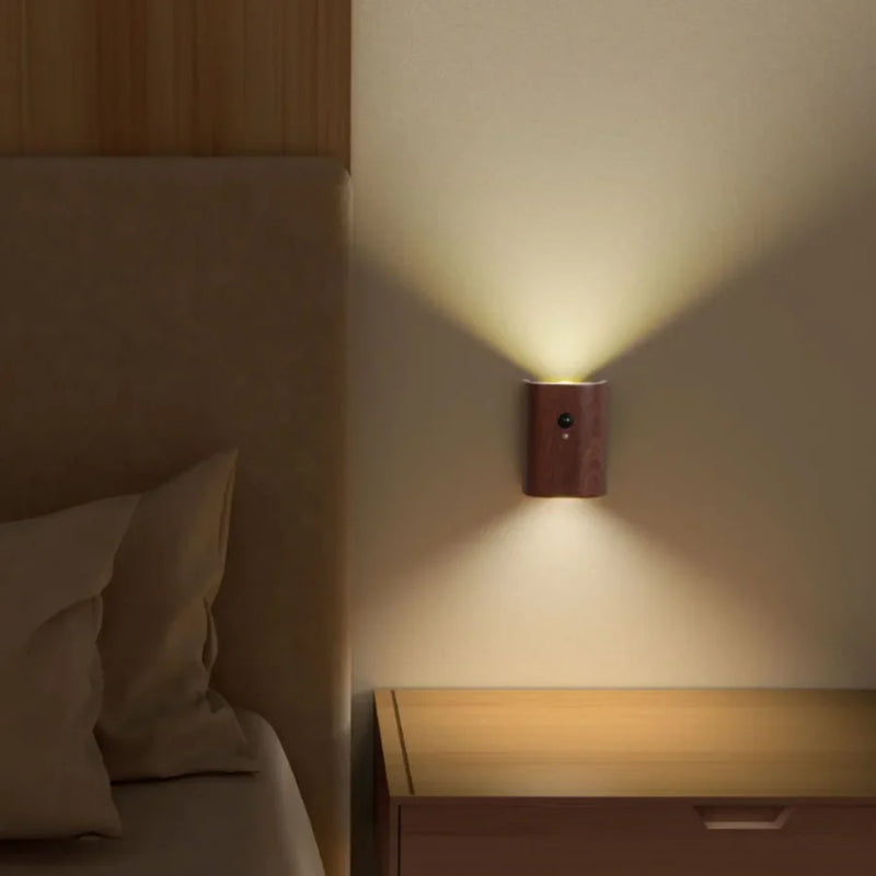 LumiHout – Houten Moderne Indoor Inductie Wandlamp