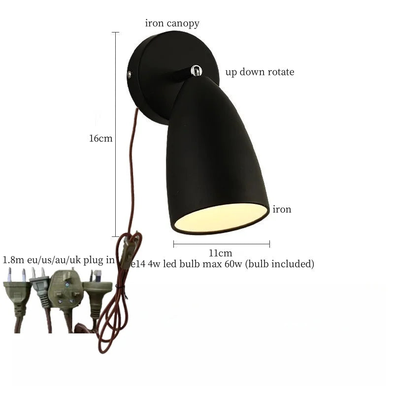 Nordic LED Wandlamp met Lange Arm – Minimalistische Bedlamp Loft