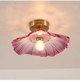 Vintage Bloem Hanglamp Glas E27 Voor Woonkamer, Slaapkamer & Bedside