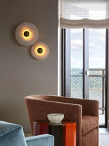 Ronde Marmeren Wandlamp – Nordic Minimalistisch LED Bedlamp