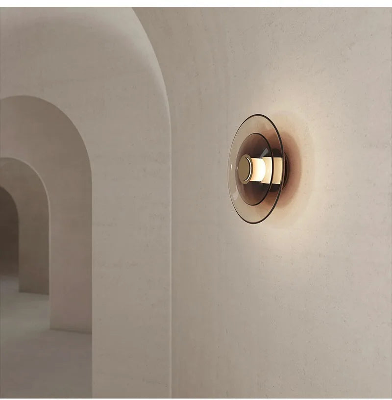 Nordic AuraGlass – Moderne Glazen LED Wandlamp