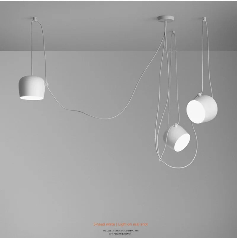 Nordic Hanglamp Drum E27 Aluminium Zwart