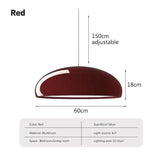 Nordic LED Hanglamp Rond Aluminium Zwart Wit Rood Groen Oranje