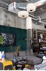 Modern Japanese Wabi Sabi Zijdehanglamp
