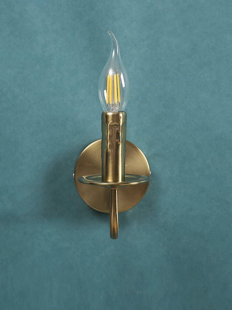 Nordic Wandlamp Kaarsstijl Retro Metaal E14 Slaapkamer Bedlamp