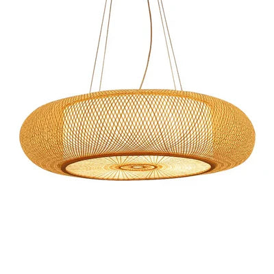 BambuLoom Grace: Handgemaakte Bamboe Rieten Hanglamp