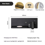 Multifunctionele Wandlamp – LED, USB & Draadloze Oplader, Zwart/Goud/Wit