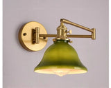 Retro Glazen Wandlamp E27 LED Moderne Leeslamp Met Verstelbare Arm