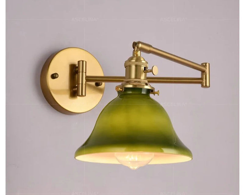 Retro Glazen Wandlamp E27 LED Moderne Leeslamp Met Verstelbare Arm