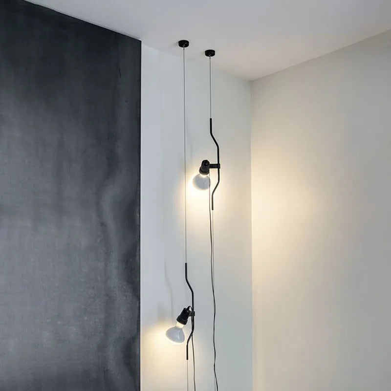 Italiaanse Hanglamp LED Metaal – Verstelbare Hoogte Bedlamp E27