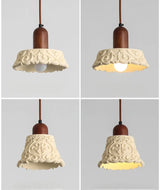 Antieke Hanglamp Resin – Retro Bloemen Design, E27, Franse Stijl