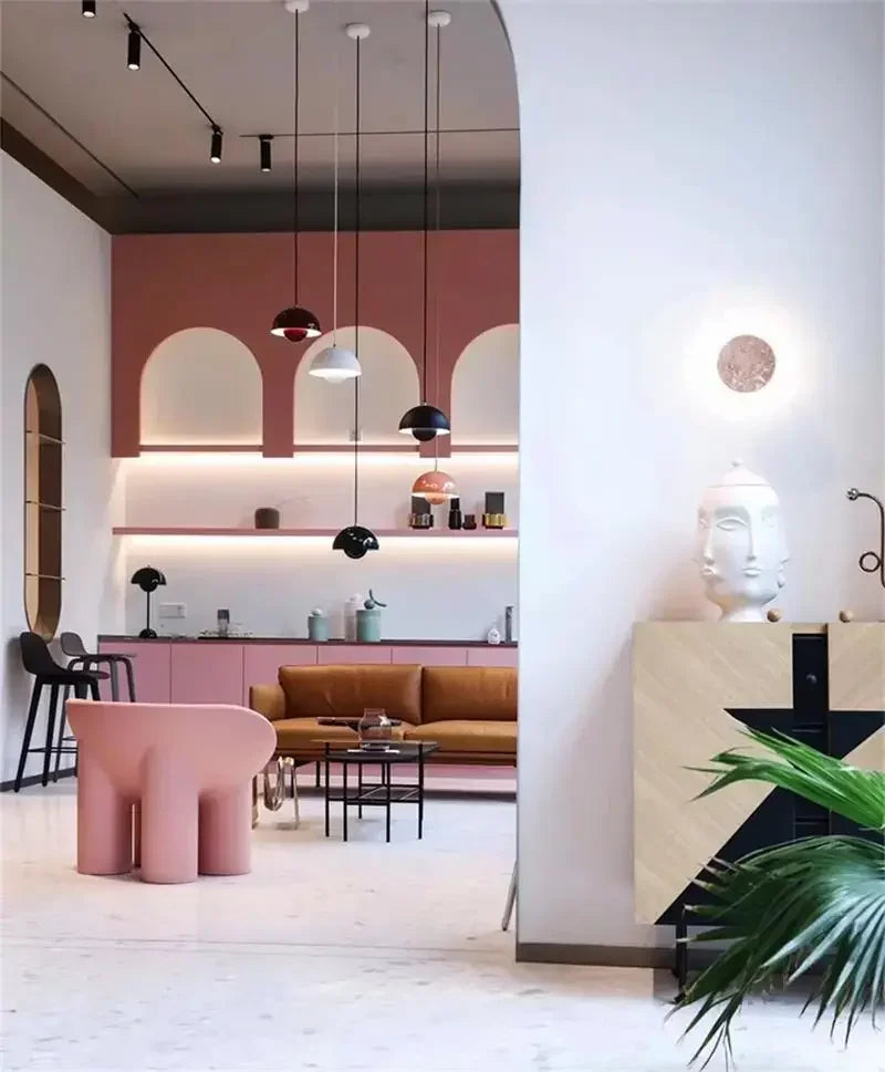 Moderne Nordic Bloemknop Hanglamp – Metaal, LED, E27, Meerdere Kleuren