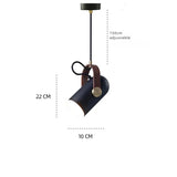 Minimalistische Nordic LED Hanglamp Zwart – E27, Metaal & Hout, D10xH22cm