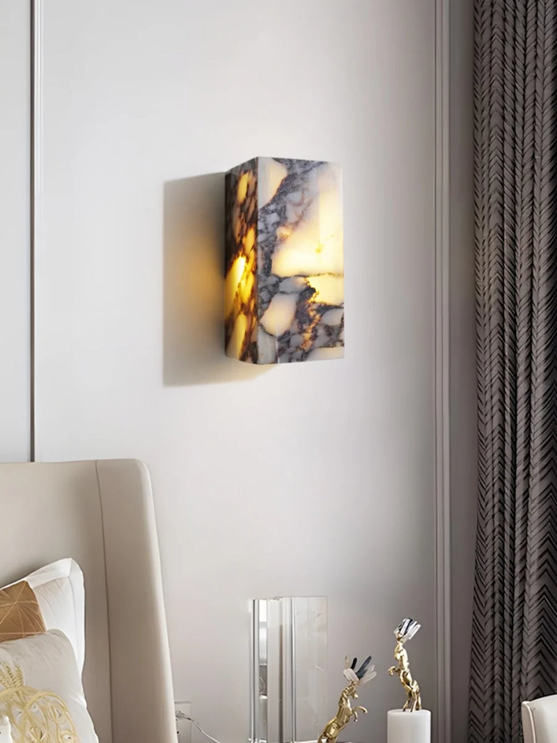Wabi-Sabi Wandlamp – Bulgari Luxe Steen LED Waterproof Buitenlamp