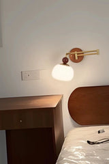 Wandlamp Nordic Wit Pompoen – LED, E27, Draaibare Arm, Moderne Stijl