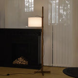 Retro Walnoot Houten Vloerlamp LED – Verstelbaar voor Woon- & Slaapkamer