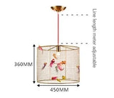 Nordic LED Birdcage Hanglamp Goud – Art Deco Restaurant & Woonkamer