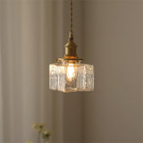 Japanse Vintage Glazen Hanglamp Brass LED Voor Slaapkamer & Eettafel