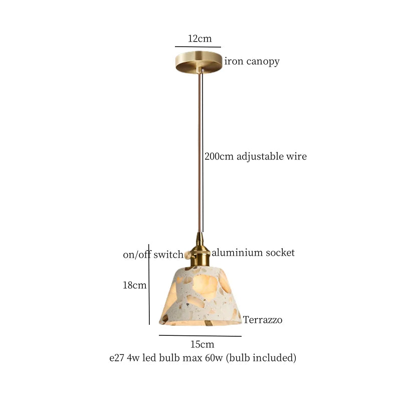 Hanglamp LED Marmer Voor Woonkamer & Slaapkamer
