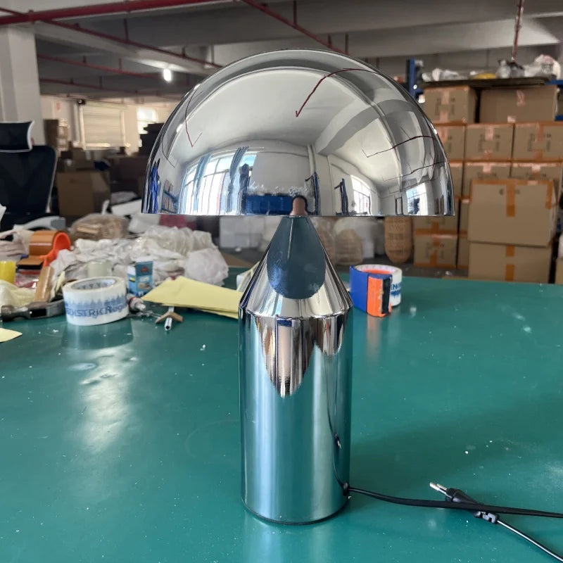 Paddenstoel Tafellamp – Chroom Design – Aluminium E14