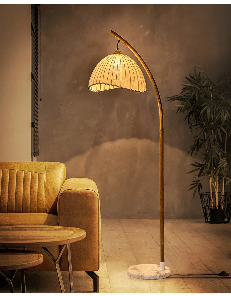 Wabi-Sabi LED Vloerlamp – Scandinavisch Minimalisme & Japans Design voor een Rustgevende Sfeer