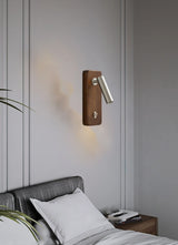 Wandlamp met Schakelaar – Hout & Messing, Goud/Zilver, E27 LED