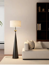 Wabi-Sabi Vloerlamp – Minimalistisch Japans Design met Stoffen Kap