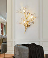 Kristallen Wandlamp Gouden Takken – LED G4 Slaapkamer & Woonkamer