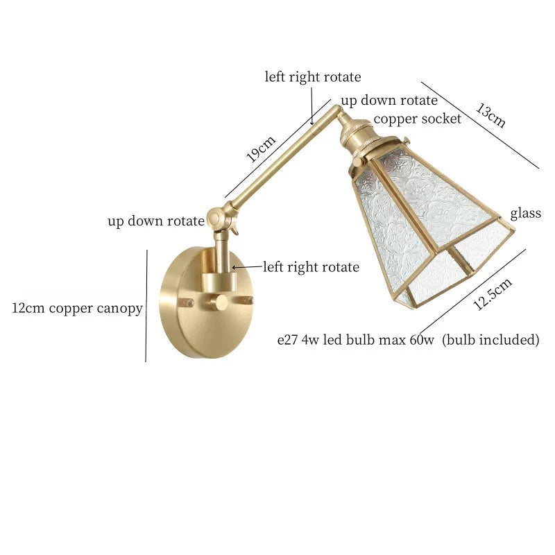 Nordic LED Wandlamp Glas – Verstelbaar, Trekschakelaar, Sfeerverlichting
