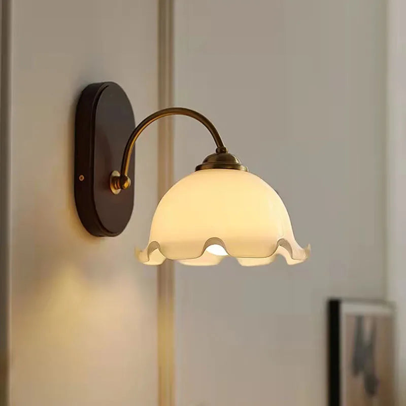 LED Wandlamp Hout & Koper – Vintage Bedlamp voor Woonkamer & Bad