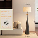 Wabi-Sabi Vloerlamp – Minimalistisch Japans Design met Stoffen Kap