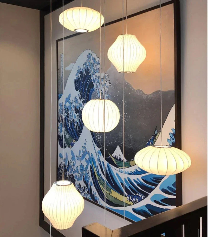 LED Hanglamp Zijde Wit Voor Woonkamer & Hotel