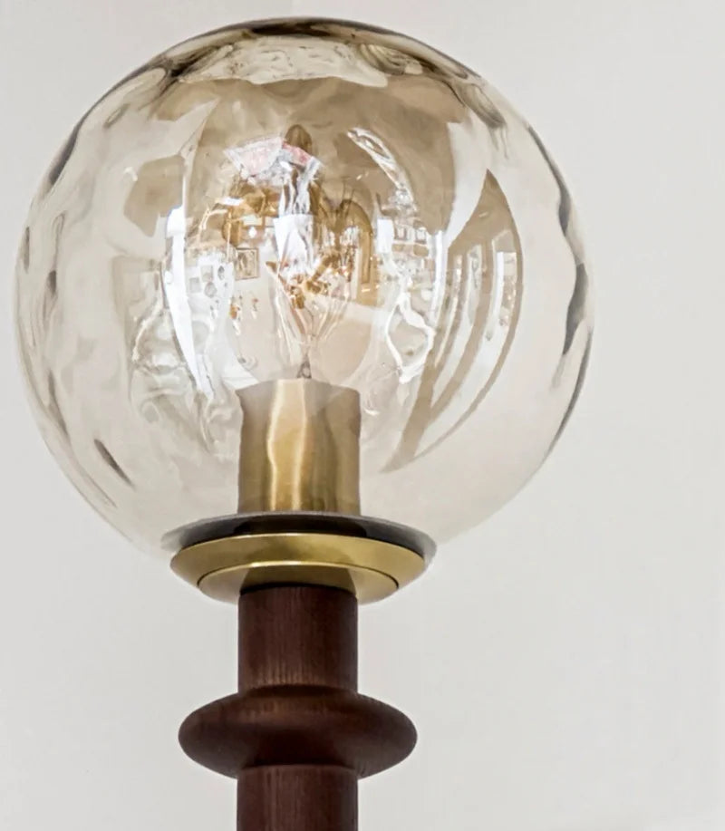 LED Wandlamp Glas & Hout – Vintage Bedlamp voor Woonkamer