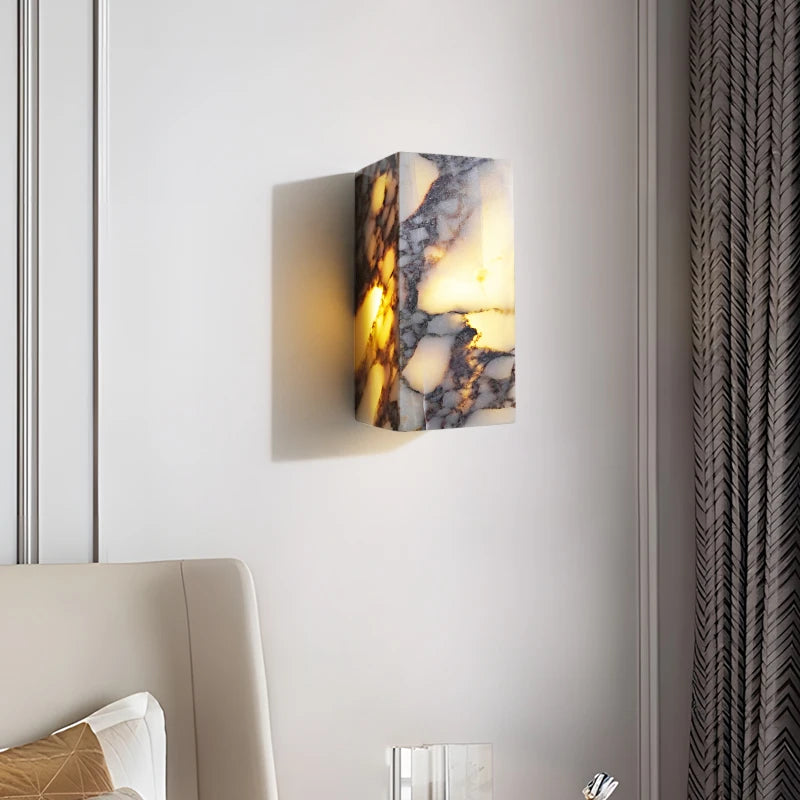 Wabi-Sabi Wandlamp – Bulgari Luxe Steen LED Waterproof Buitenlamp