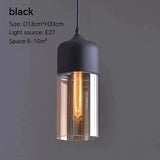 Nordic LED Hanglamp Glas & Hout – Moderne Plafondlamp E27