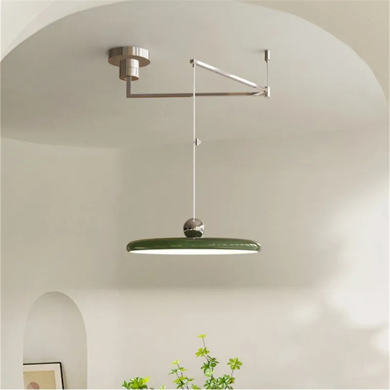 Franse LED Hanglamp – Verstelbare Chrome UFO Plafondlamp 15–30m²