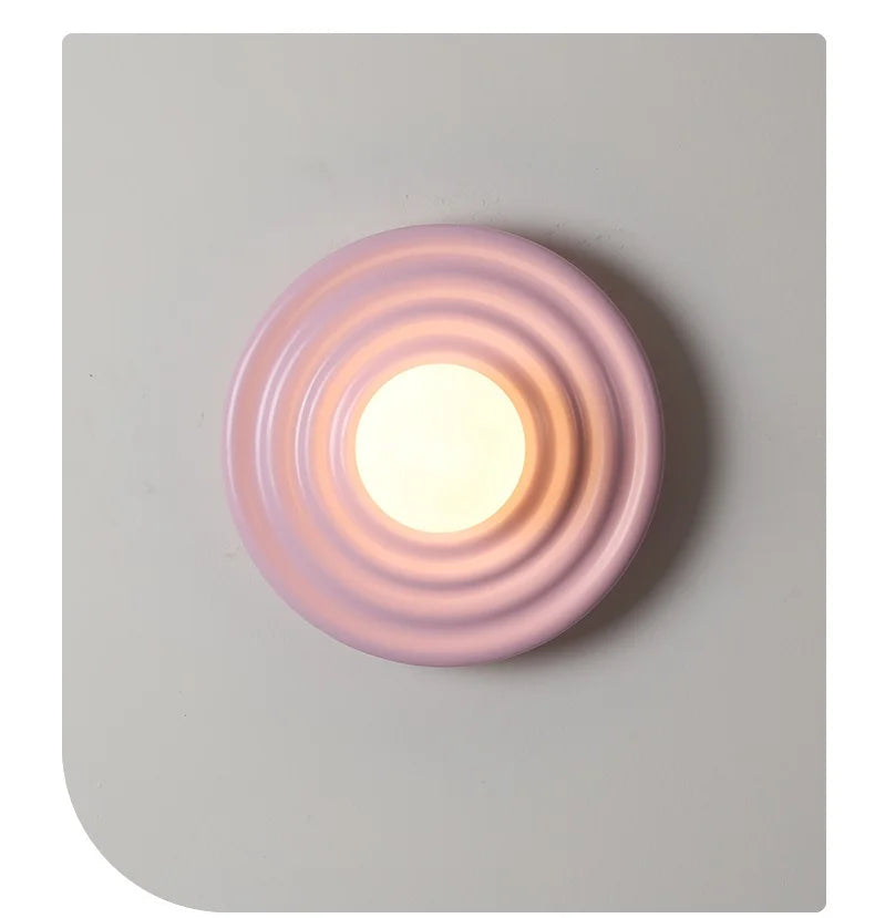Retro LED Wandlamp Kleurrijk Rond
