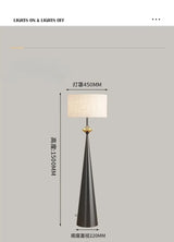 Wabi-Sabi Vloerlamp – Minimalistisch Japans Design met Stoffen Kap