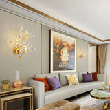 Kristallen Wandlamp Gouden Takken – LED G4 Slaapkamer & Woonkamer
