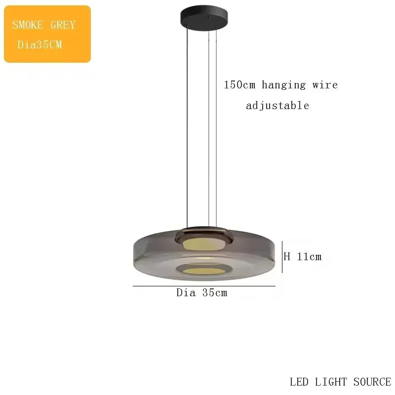 Luxe LED glazen hanglamp – verstelbare moderne kroonluchter
