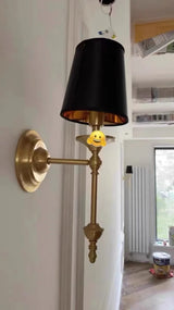 Vintage Wandlamp  E27 Zwart/Wit Voor Slaapkamer & Woonkamer