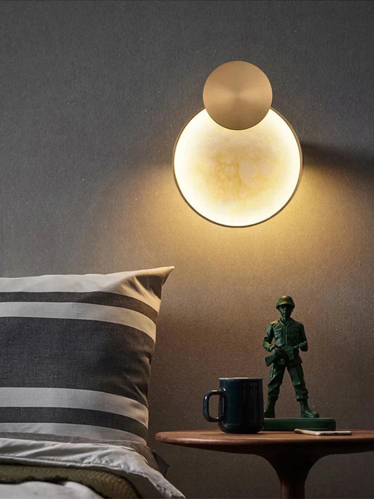 Round Marble Wall Lamp