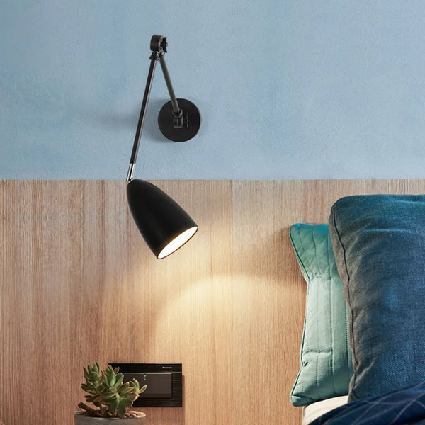 Nordic LED Wandlamp met Lange Arm – Minimalistische Bedlamp Loft