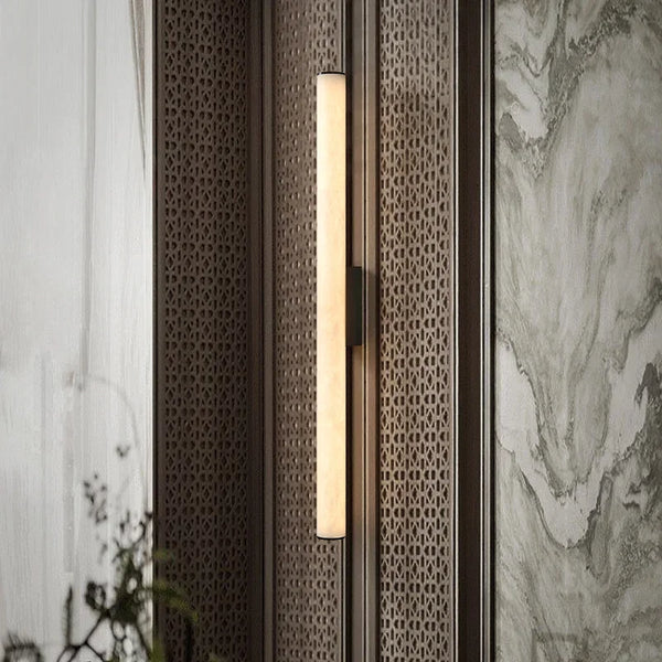 Luxe Marmeren Wandlamp – Minimalistisch Messing LED