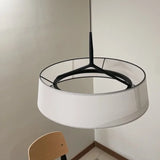 Minimalistische LED Stoffen Hanglamp Rond Voor Eetkamer & Slaapkamer